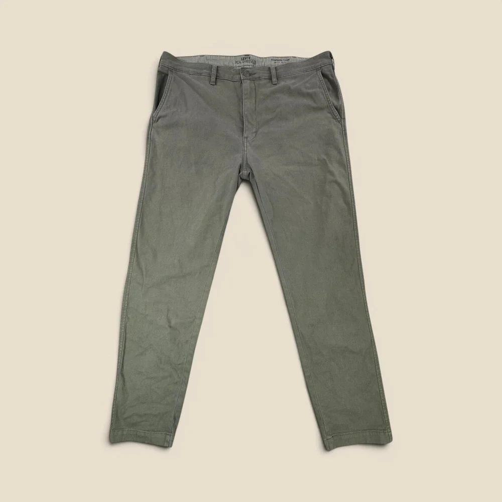 Levis XX Chino Standard Taper Pants Mens 38x31 Olive Green 17196-0001